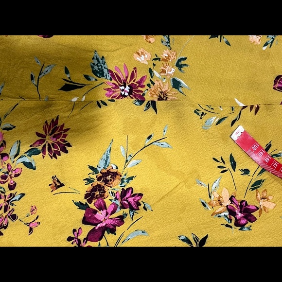 Dynamite faux wrap front maxi dress yellow floral - Picture 8 of 8